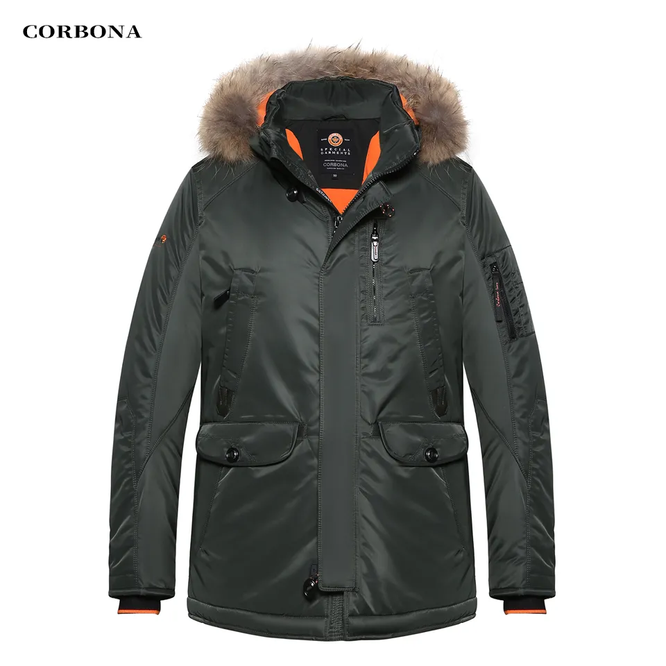 CORBONA 남성용 다운 코튼 파카, 두꺼운 캐주얼 재킷, 다기능 2023, 실제 풀 컬러, 겨울 코트, 비즈니스 패션, 신상